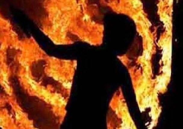 Wife burnt her honeybee on her husband's long life festival