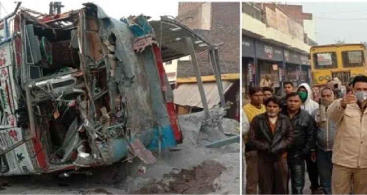 UP: Tragic accident, uncontrolled truck overturns on Scorpio, 8 killed, 2 in critical condition