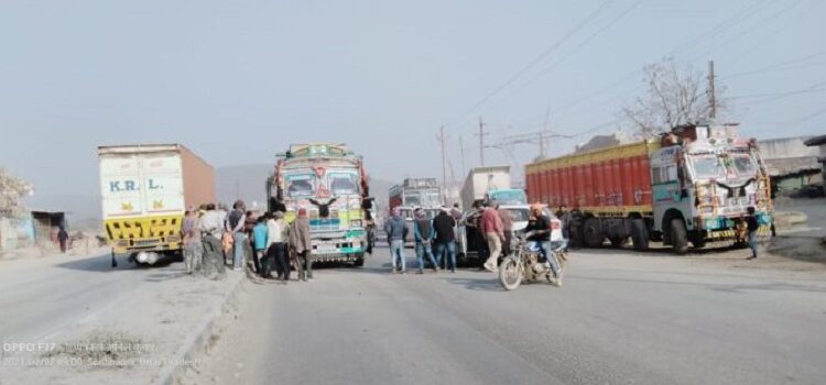 Truck and car collision at two different places within 4 hours..no casualties