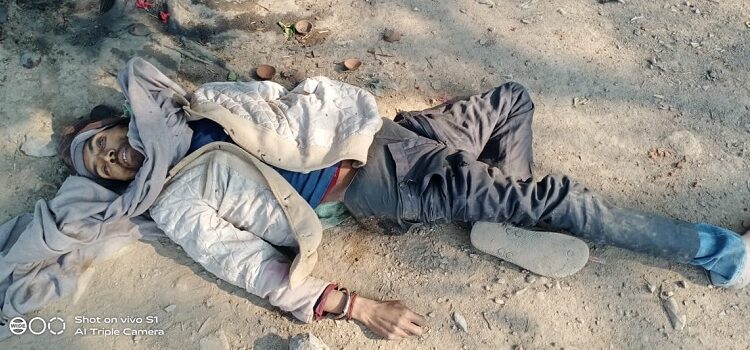 Dead body of a young man found in a mad state