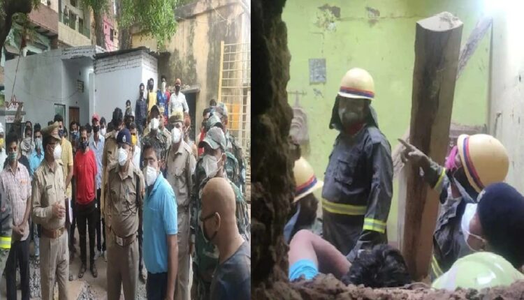 Mirzapur: Big accident, 5 people including parents died due to the collapse of a dilapidated house