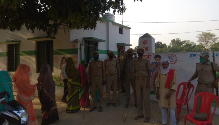 View of Gram Sabha Dhanauti Rai on 26 April 2021 Gram Panchayat Election