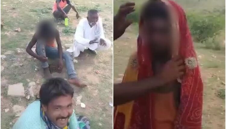 On the charge of taking the woman away, wearing a ghagra-chunri and tying her in chains, she roamed the whole village.