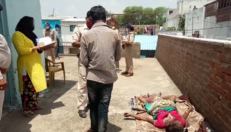 The ruthless murder of a middle-aged woman by slitting her throat.