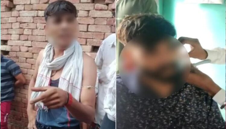 In protest against forcibly cutting beard and mustache, Bhim Army workers gave provocative statement against the society and CM of the accused, video viral