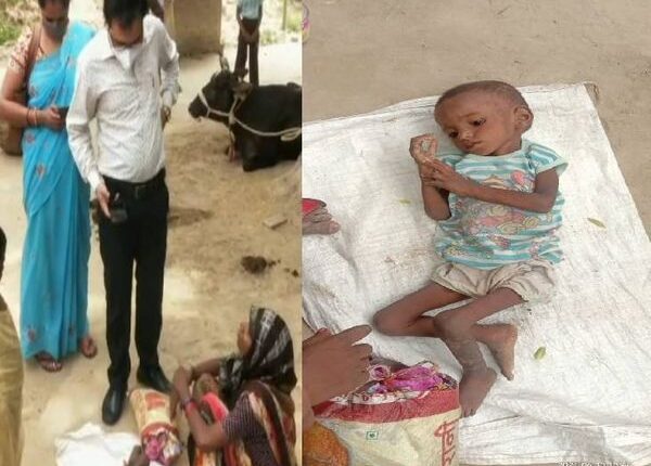 Hardoi: Troubled by not getting enough food by the administration, the mother tried to bury her two-year-old girl.