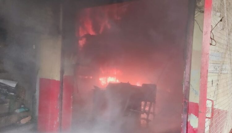 Fire in Hero Motorcycle Spare Part Super Stockist Godown Estimated loss of 60 million
