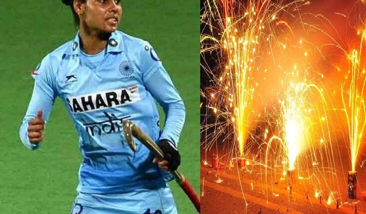 Extremely shameful, after the defeat of the Indian women's hockey team, the young man threw fireworks outside the house of the player Vandana Kataria, the youth arrested