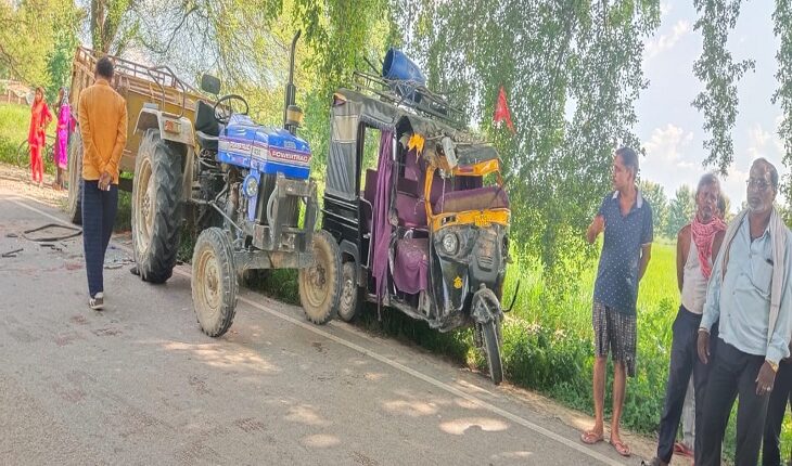 Varanasi: Tractor and auto collide, road accidents took 3 lives
