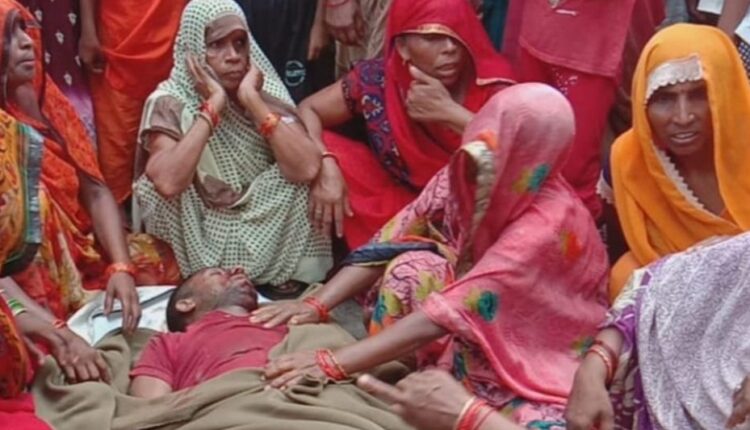 Traumatic death of DCM driver in a horrific road accident, relatives protested by blocking the road