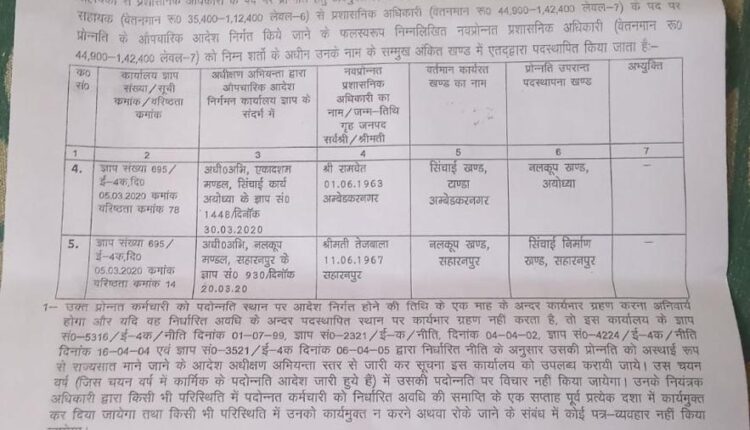 Even after the order of transfer of the employee, the executive engineer is ignoring the orders?
