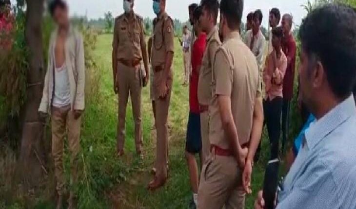 The body of a young man was found hanging on a tree outside the village, the young man had come to his in-laws' house to call his wife