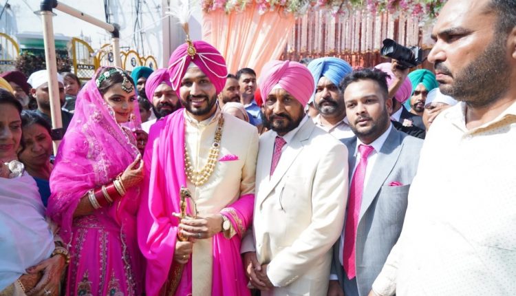 Navjit Singh, son of Punjab CM Charanjit Singh Channi tied the knot
