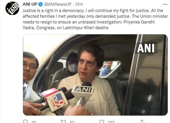 Lakhimpur ruckus: Ajay Mishra to quit minister till investigation is over - Priyanka Gandhi