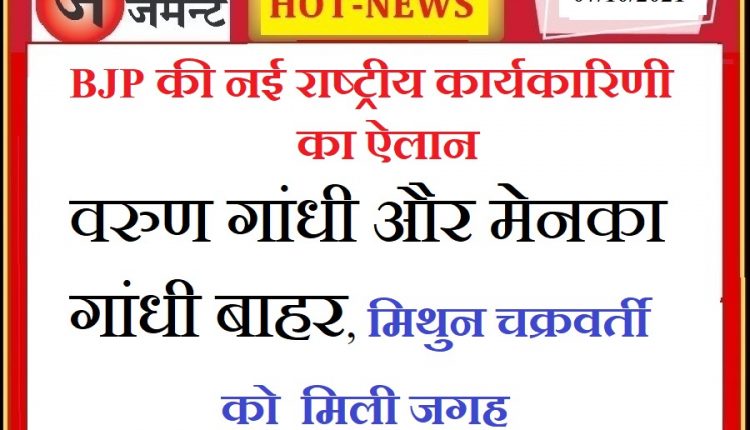 BJP announced the names of new national executive members, Maneka Gandhi and son Varun Gandhi did not get the place