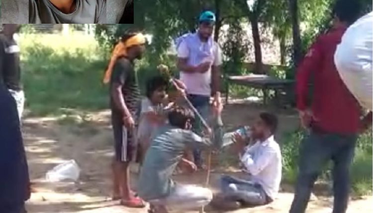 The limits of cruelty crossed, the students of the backward caste were showered with sticks and sticks.