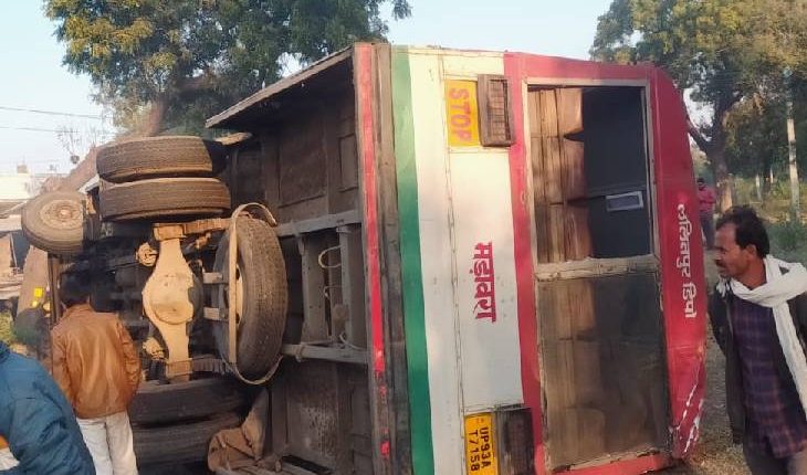 Roadways bus overturned due to saving animal, 1 died