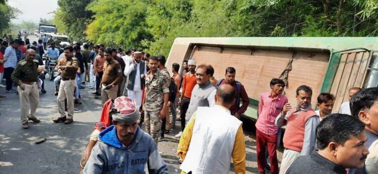 Big accident in Satna, Minister of State reached the spot, one passenger killed and many injured