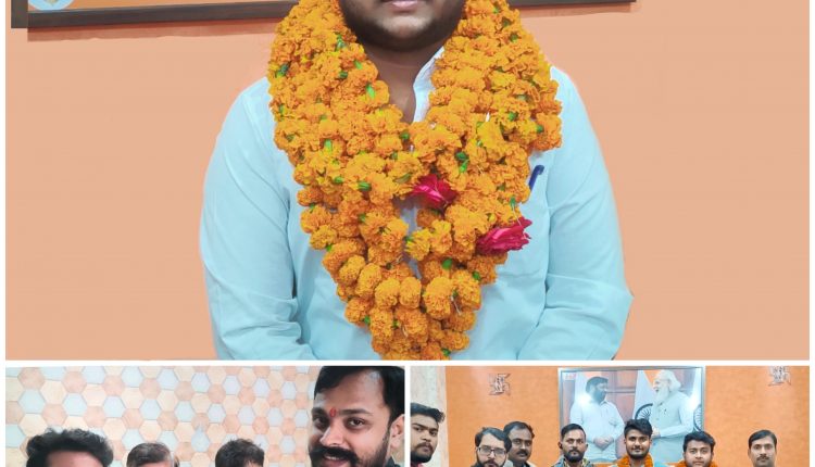 Abhishek Chaudhary became the Vice President of BJP Yuva Morcha Mandal Sarojininagar 2