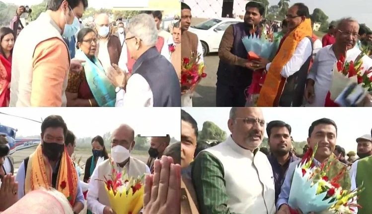 CM of BJP ruled states reached Ayodhya, Chief Minister Yogi Adityanath welcomed