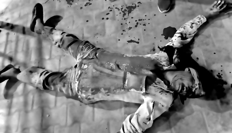 The only son killed his father by slamming him to the ground.