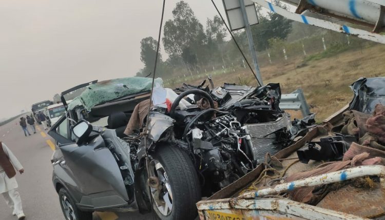 Car rammed into a standing trailer, 3 killed