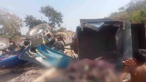 Horrific road accident: Tolly overturned uncontrollably, two children died