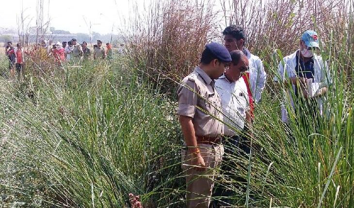Dead body of 7 year old child missing for 4 days was found in the bushes outside the village