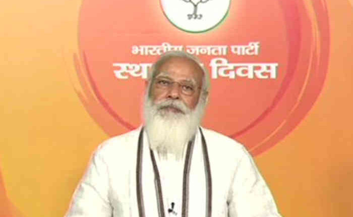 BJP party will celebrate foundation day after listening to the address of the Prime Minister