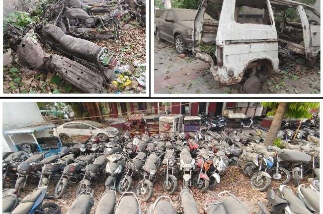 Auction of 154 vehicles by Ashiana police station