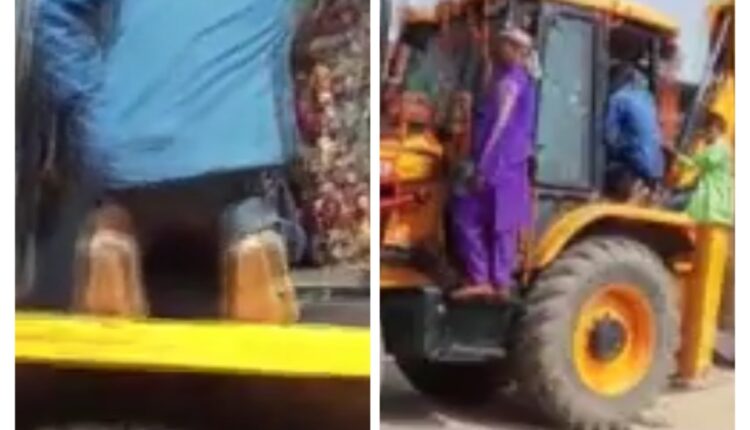 Yogi lover's procession turned out with a bulldozer