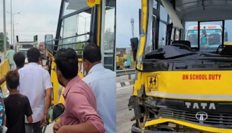 School and roadways bus collide in Roorkee, a dozen school children injured