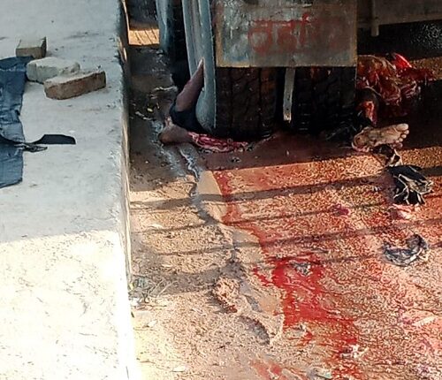 The milk trader was crushed to death by a truck laden with morang