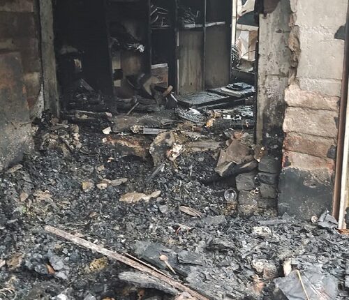 Fire at Sumiyala Cosmetics General Store on Aligarh Gonda Road