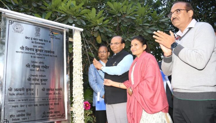 Lieutenant Governor of Delhi lays the foundation stone of West to Wonder Park Phase-II at Sarai Kale Khan