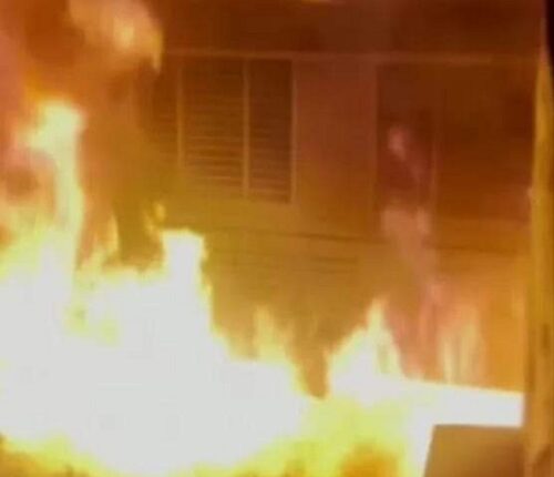 Objectionable people set a young man's betel nut on fire