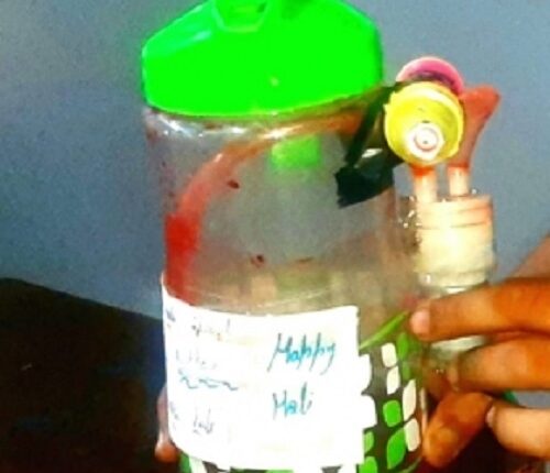 A student of class 8 made a talking water gun for differently-abled children.