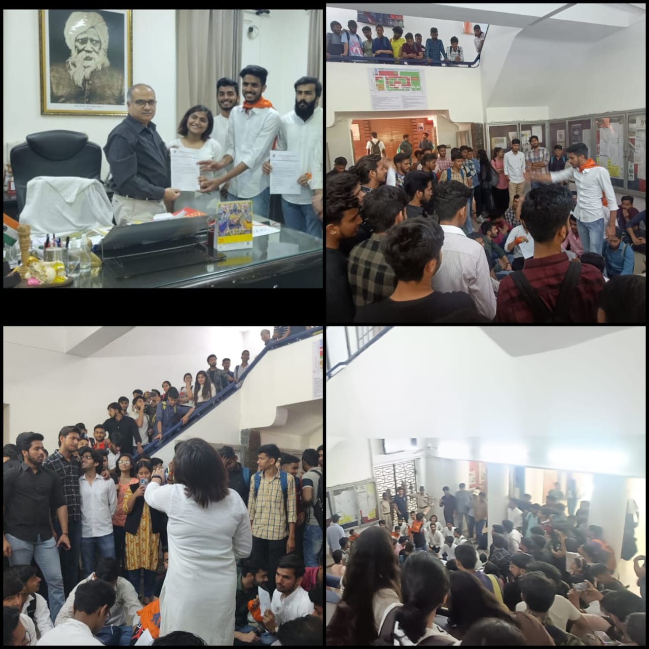 ABVP demonstrated against Ramjas administration