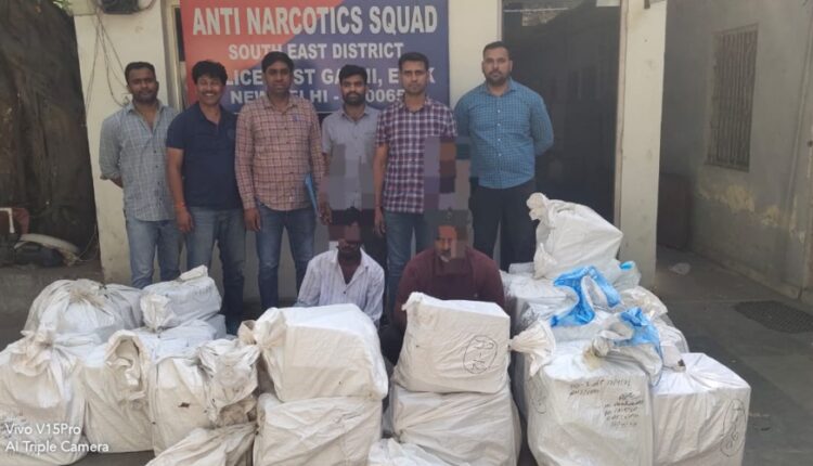 Anti Narcotics Squad of South East District arrested two smugglers with 55 cartons of illicit liquor