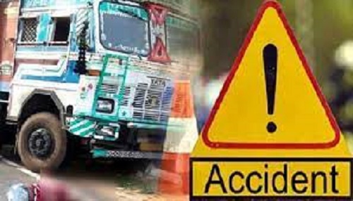 An eight-year-old girl going with her mother was crushed to death by a truck loaded with sand.