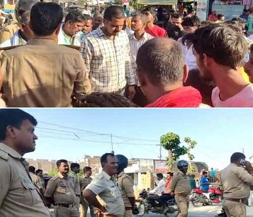 The victim's family tried unsuccessfully to block the traffic