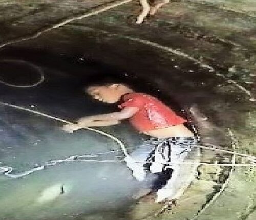 3-year-old boy died after falling into a well while playing outside the house