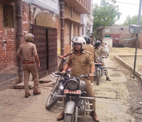 Lohta police took out bike rally