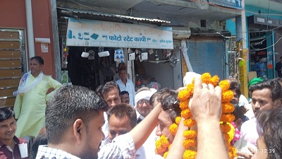 A huge crowd gathered in the public relations rally of the city's prominent social worker Dr. Sharad Gangwar