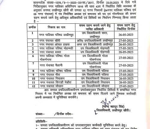 DM nominated officers to take oath