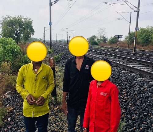 Action taken by RPF Ganjbasoda by arresting the stone pelting accused in Shatabdi Express