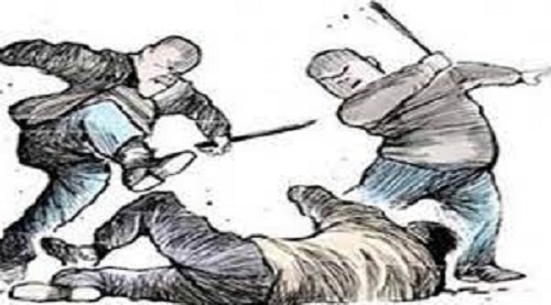 Traders assaulted farmer father and son with sticks