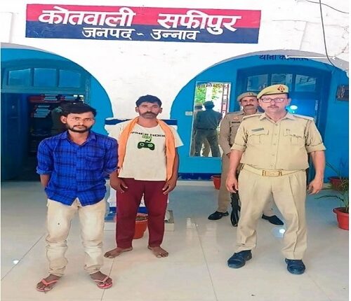 Police arrested two accused with 40 liters of illegal raw liquor by Excise Department