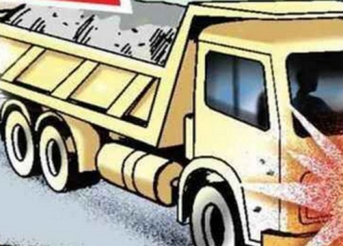 Speeding truck crushed two truck drivers both died on the spot