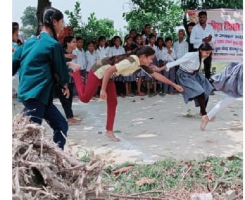 Sports competition organized in Saraswati Shishu Mandir Vidyalaya